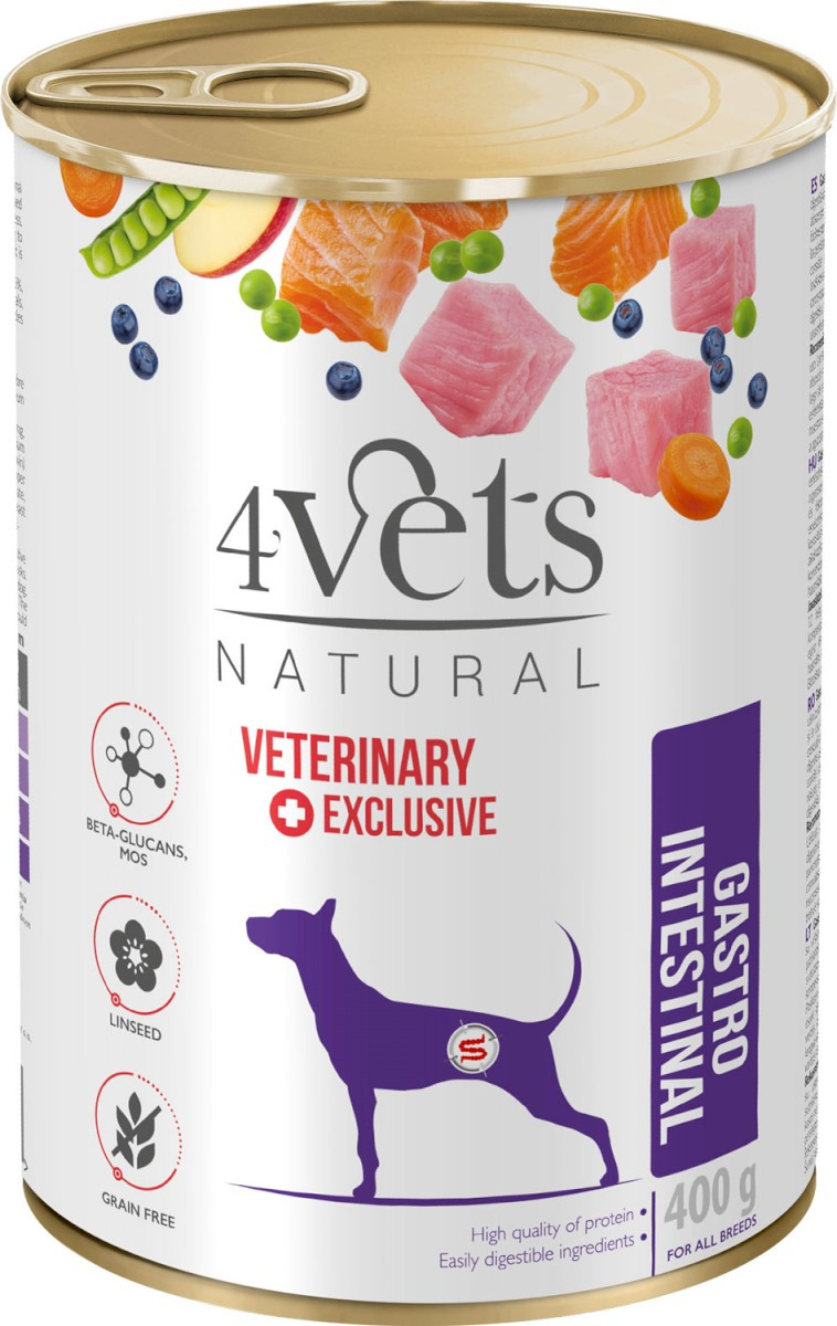 4VETS Natural GASTRO INTESTINAL dla psa 400g - Nabea.pl