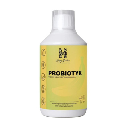 Happy Biotics Kids Probiotyk dwuszczepowy 500 ml smak bananowy
