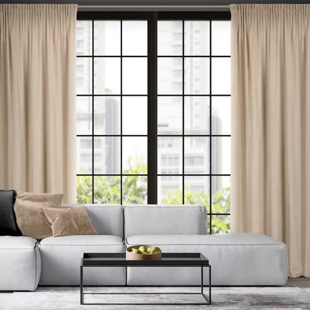 ZASŁONA GOTOWA PIERRE NA TAŚMIE 140 X 300 CM KREMOWY