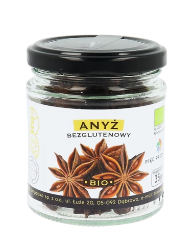 PIĘĆ PRZEMIAN Anyż gwiazdki bezglutenowy BIO 35g