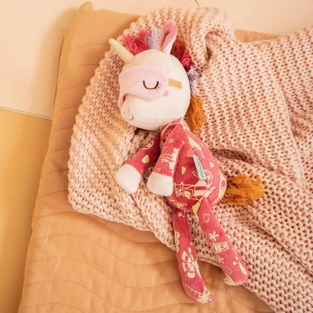 Lilliputiens Przytulanka do spania z elementami fluorescencyjnymi Jednorożec Lena 6m+