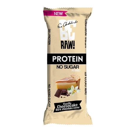 Zestaw: 10x BeRAW Baton proteinowy 28% sernikowy - 40g
