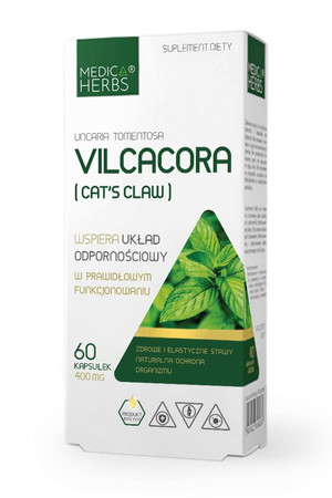 Medica Herbs Vilcacora Cat's Claw 500mg na wsparcie odporności 60 kaps.