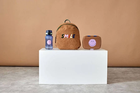 Lassig Plecak do przedszkola dla przedszkolaka sztruks Little Gang Smile caramel