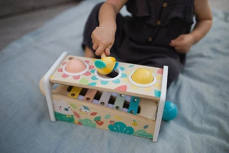 Janod Drewniane cymbałki z kulodromem Pure