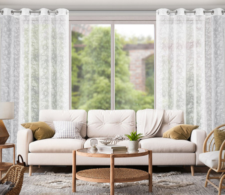 ZASŁONA GOTOWA HOLLY 140 X 250 CM BIAŁY