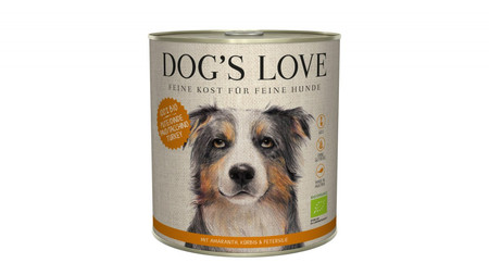 Zestaw 10x DOG'S LOVE Pute -indyk z jabłkami, cukinią i olejem z orzechów włoskich (800g)