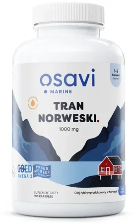 Osavi Tran Norweski 1000mg - 180 kaps. smak cytryna KRÓTKA DATA 2026-10-31