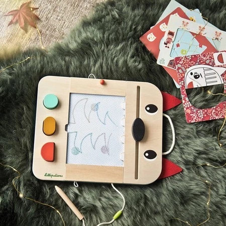 LILLIPUTIENS Drewniana tablica – znikopis Wilk Louis 2 lata+