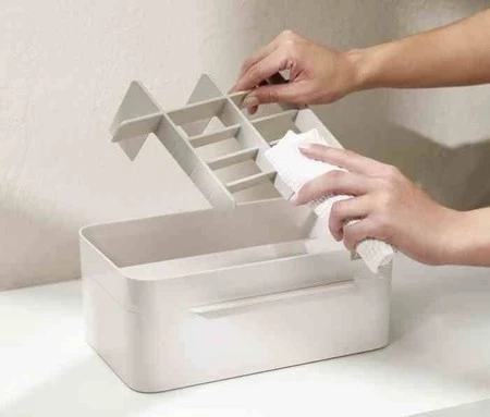 JJ - Organizer na kosmetyki z szufladką i lustrem