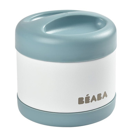 Beaba Pojemnik - termos obiadowy ze stali nierdzewnej z hermetycznym zamknięciem duży 500 ml baltic blue/white