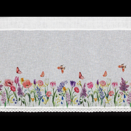 FIRANA GOTOWA BELLA NA TAŚMIE 150 X 30 CM BIAŁY