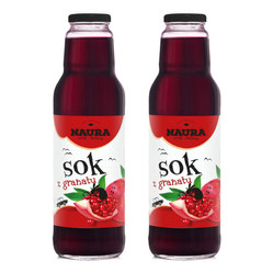 Zestaw 2x Naura − Sok z granatu − 750 ml