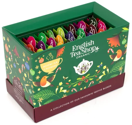 English Tea Shop, Zielony kalendarz adwentowy z herbatami, 25 saszetek