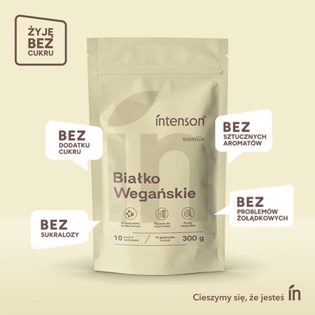 Intenson Białko Wegańskie o smaku waniliowym 300g