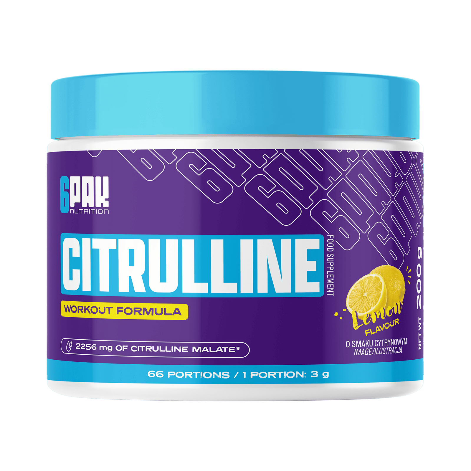 6PAK CITRULLINE odżywka przedtreningowa 200g smak lemon - Nabea.pl