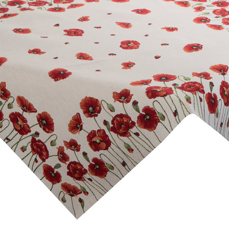 Obrus gobelinowy szerokość: 100 cm, długość: 100 cm, kolor: naturalny