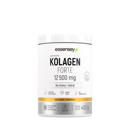 Zestaw 2x Essensey Kolagen FORTE 12 500mg Premium 400g smak mango pomarańcza