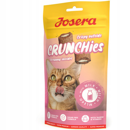 Josera Crunchies Milk przekąska dla kotów z mlekiem 60g