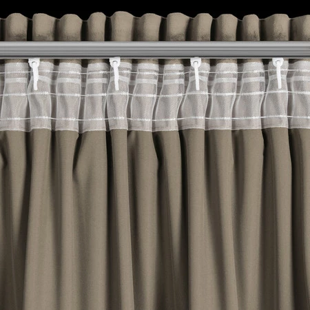 ZASŁONA GOTOWA MELANIE NA TAŚMIE 140 X 270 CM BRĄZOWY