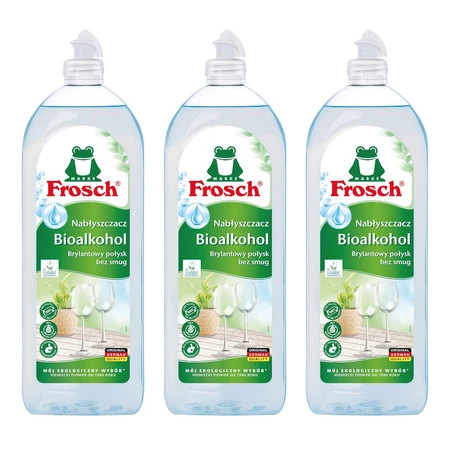 Zestaw 3x Frosch - Nabłyszczacz na bazie Bioalkoholu 750ml