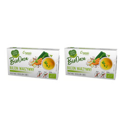 Zestaw: 2x BioOaza − Bulion warzywny, kostka rosołowa warzywna − 6 x 11 g