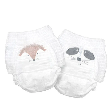 Kit & Kin, Pieluchomajtki Nappy Pants 6 XL (12-17 kg), Jeżyk/Szop, 18 szt.