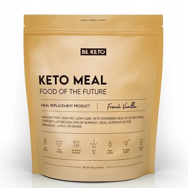 BeKeto Keto Meal posiłek odżywczy francuska wanilia 700g - Nabea.pl