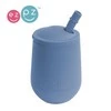 EZPZ Silikonowy kubeczek ze słomką Mini Cup + Straw Training System 120 ml ciemny niebieski