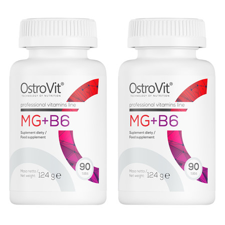 Zestaw 2x OstroVit Mg + B6 90 tabl.