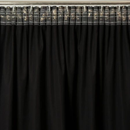 ZASŁONA GOTOWA FELIS NA TAŚMIE 140 X 270 CM CZARNY