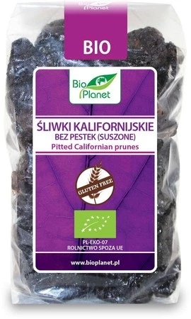 ŚLIWKI KALIFORNIJSKIE BEZ PESTEK BEZGLUTENOWE BIO 400 g - BIO PLANET