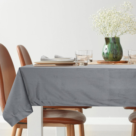 OBRUS MELINDA 140 X 180 CM STALOWY