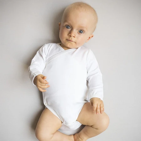 Nanaf Organic, Bamboo, Body kimono z długim rękawem, biały, rozmiar 62