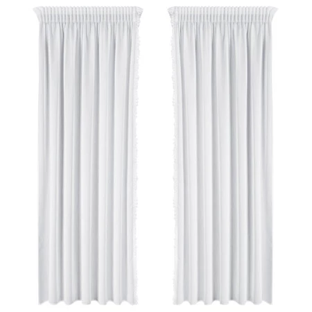 FIRANA GOTOWA ELENA NA TAŚMIE 140 X 270 CM BIAŁY