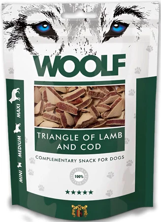 WOOLF Triangle Lamb Cod Trójkąciki Jagnięcina Dorsz 100g