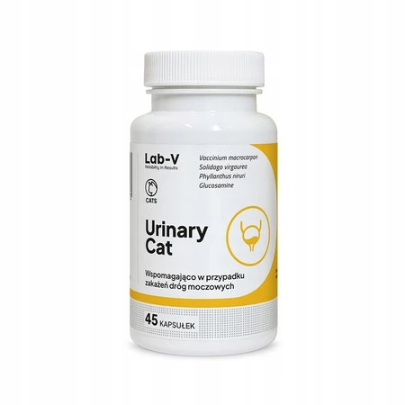 Lab-V Urinary Cat wsparcie układu moczowego dla kotów 45 kaps.
