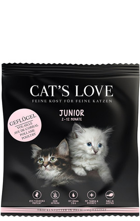 CAT'S LOVE Junior Geflugel - sucha karma dla kociąt z drobiem (80g)