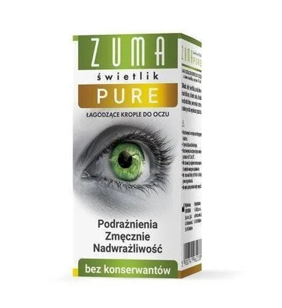 Zuma świetlik pure krople do oczu 10 ml KRÓTKA DATA 11.2023