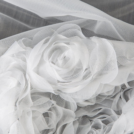 ZASŁONA GOTOWA ROSES 2 140 X 250 CM BIAŁY