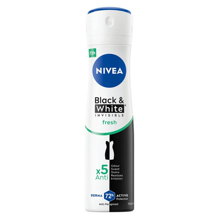 Black&White Invisible Fresh antyperspirant spray 150ml