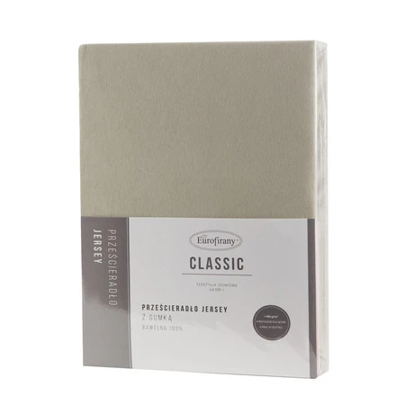 Prześcieradło Jersey3 90 x 200 x 25 cm, Beżowy