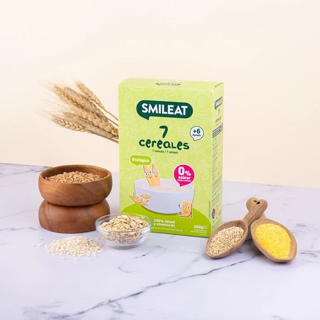 Smileat, Bio Kaszka dla niemowląt 7 zbóż 6m+, 200g