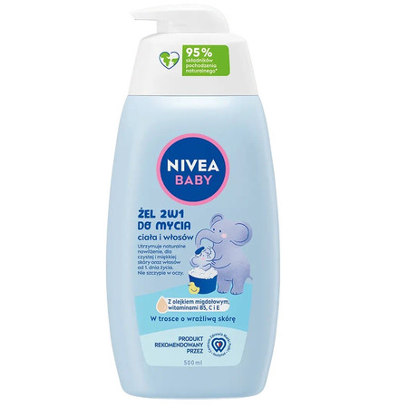 Baby żel 2w1 do mycia ciała i włosów 500ml