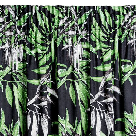 ZASŁONA GOTOWA ZOJA NA TAŚMIE 140 X 270 CM CZARNY