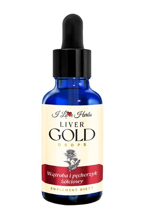 I LOVE HERRBS - LIVER Gold Drops WĄTROBA I PĘCHERZYK ŻÓŁCIOWY (50 ml)