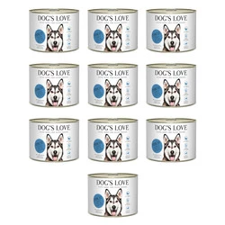 Zestaw 10x DOG'S LOVE Fisch - ryby z amarantusem, marchewką i mniszkiem lekarskim (200g)