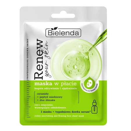 Renew Your Skin odżywcza maska w płacie z ceramidami i śluzem ślimaka