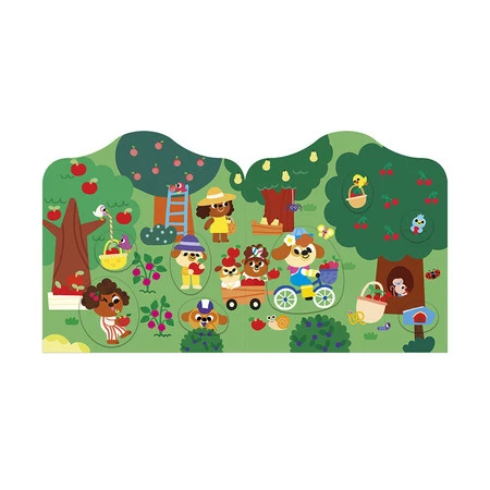 Janod Książeczka do wyklejania z naklejkami Ogród 18m+