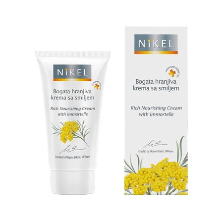 Nikel, Bogaty krem odżywczy do twarzy z wyciągiem z kwiatu Immortelle, 50 ml